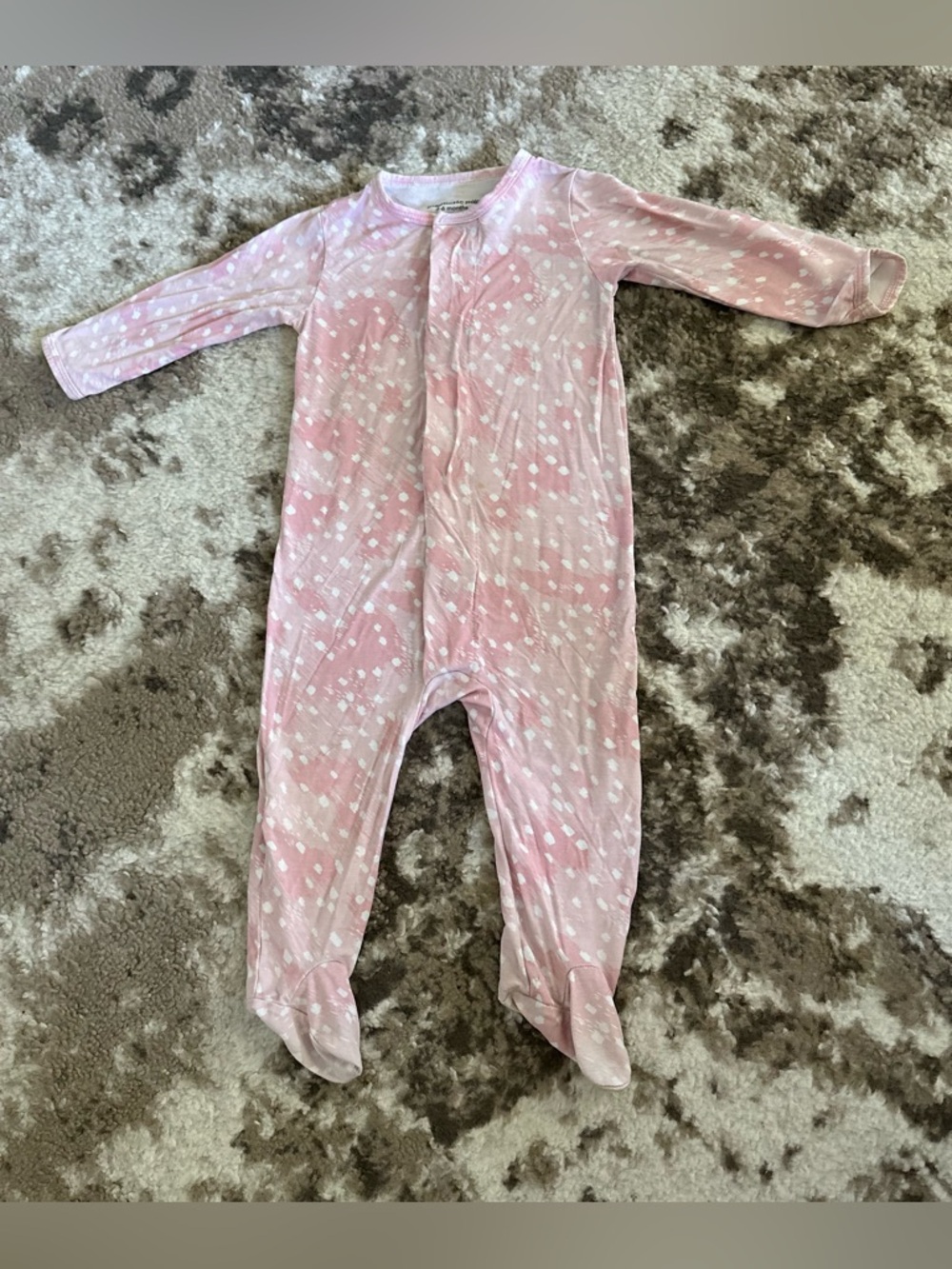 Magnetic Me Pink and White Dot Footed One-Piece